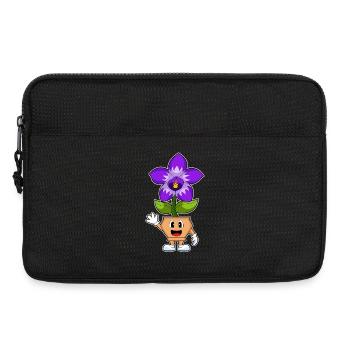 Funny Orchid - Laptop bag 13" - black - Front