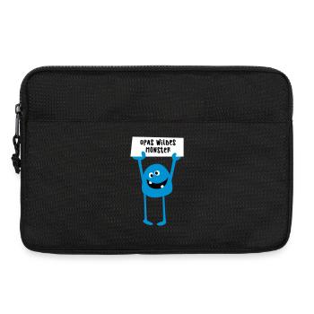Opa Monster wild Demo Comic coole lustige Sprüche - Laptoptasche 13" - Schwarz - Vorne