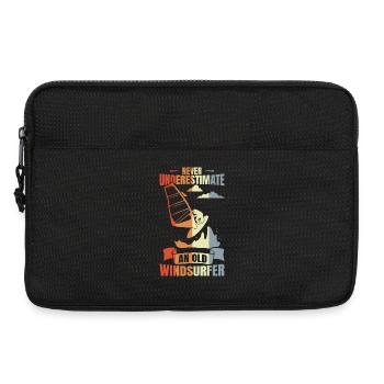 Windsurfer grandfather - Laptop bag 13" - black - Front