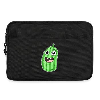 Cucumber motif - Laptop bag 13" - black - Front