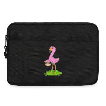 Flamingo Fruit Basket - Laptop bag 13" - black - Front