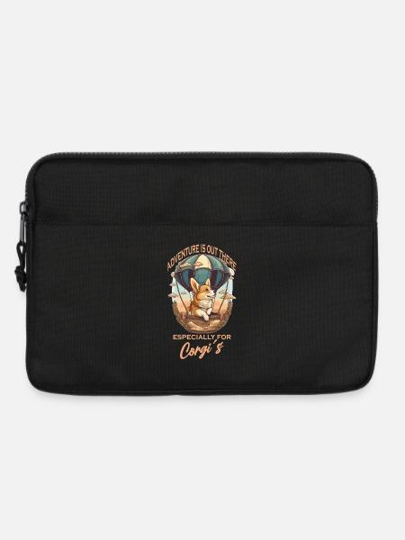 Adventurer dog in hot air balloon - Laptop bag 13" - black