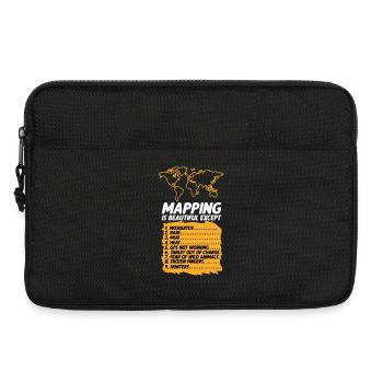 Conception cartographique - Sacoche pour ordinateur portable 13 pouces - noir - Devant