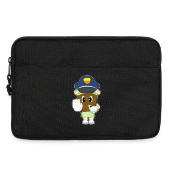 Café Policier Sifflet Police - Sacoche pour ordinateur portable 13 pouces - noir - Devant