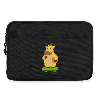 Giraffe Basketballspieler Basketball - Laptoptasche 13" - Schwarz - Vorne