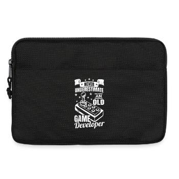 Old game developer grandfather - Laptop bag 13" - black - Front