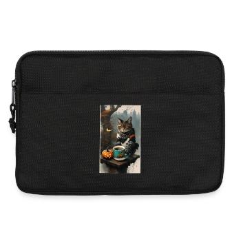 Cat dressed halloween - Laptop bag 13" - black - Front