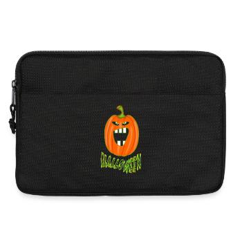 Autumnal pumpkin for Halloween - Laptop bag 13" - black - Front