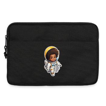 Cute astronaut character for kids - Laptop bag 13" - black - Front