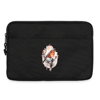 Robin on a Branch - TattooStyle - Laptop bag 13" - black - Front