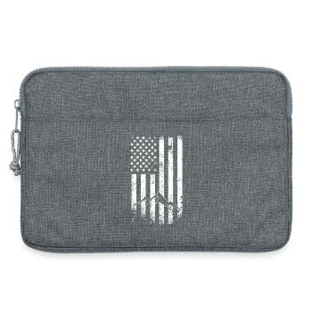 Montagne Flag accidentée - Sacoche pour ordinateur portable 13 pouces - gris chiné - Devant