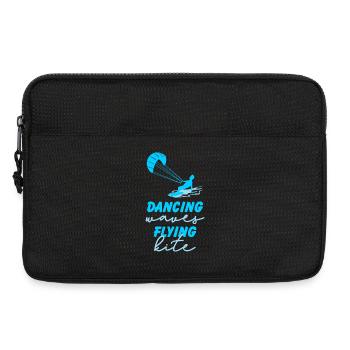 Kitesurfing Dancing Waves Kite Gift - Laptop bag 13" - black - Front