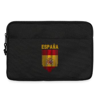 Drapeau de l’Espagne, fierté espagnole - Sacoche pour ordinateur portable 13 pouces - noir - Devant