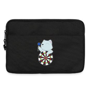 Katze Dart Dartpfeil Dartscheibe - Laptoptasche 13" - Schwarz - Vorne
