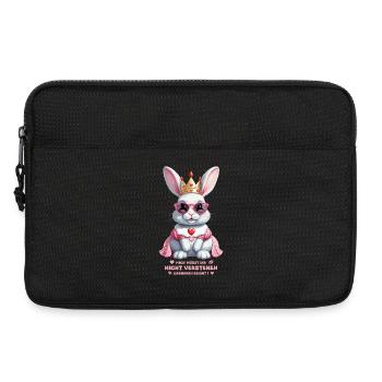 Reine des lapins mignons - Sacoche pour ordinateur portable 13 pouces - noir - Devant