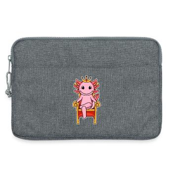 Axolotl motif children's king - Laptop bag 13" - heather grey - Front
