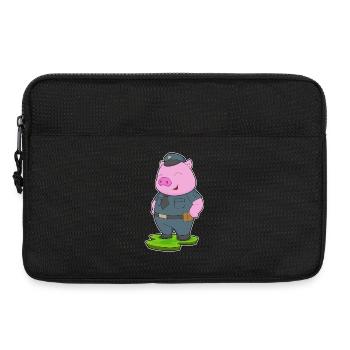 Cochon Policier Police - Sacoche pour ordinateur portable 13 pouces - noir - Devant