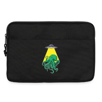 Octopus, Spaceship, Space - Laptop bag 13" - black - Front