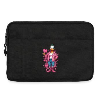 Canard punk avec coeur - Sacoche pour ordinateur portable 13 pouces - noir - Devant
