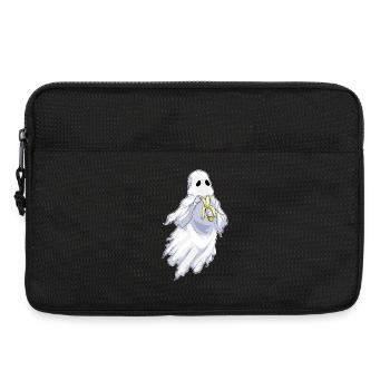 Banane fantôme d’Halloween - Sacoche pour ordinateur portable 13 pouces - noir - Devant