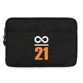 Unendlich durch 21 Millionen Bitcoin Grunge - Laptoptasche 13" - Schwarz - Vorne