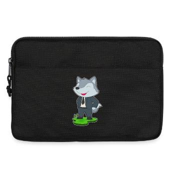 Loup marié cravate mariage - Sacoche pour ordinateur portable 13 pouces - noir - Devant