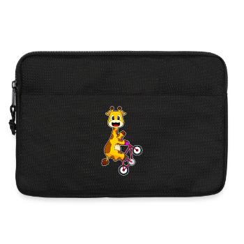 Giraffe Fahrrad - Laptoptasche 13" - Schwarz - Vorne