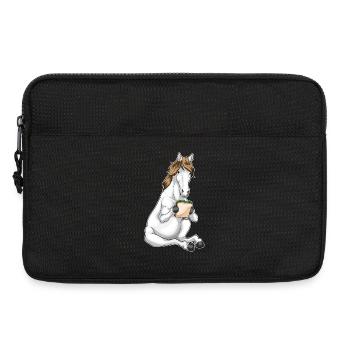 Pferd Sandwich - Laptoptasche 13" - Schwarz - Vorne