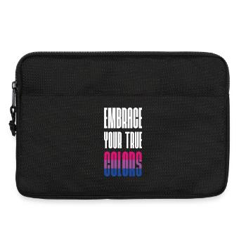Mois de la fierté LGBT - Adoptez vos vraies couleurs - Sacoche pour ordinateur portable 13 pouces - noir - Devant