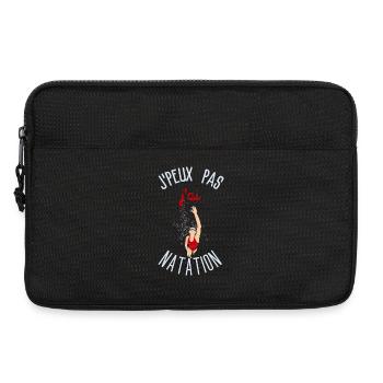 J'peux pas j'ai Natation - Sacoche pour ordinateur portable 13 pouces - noir - Devant