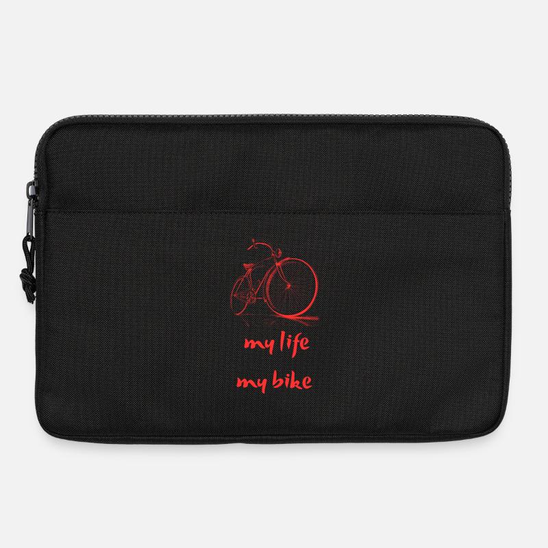 Fahrräder und Motivation zur Bewegung - Laptoptasche 13" - Schwarz