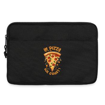 DANS PIZZA ON CROÛTE, TRANCHE DE PIZZA AU PEPPERONI VIBRANTE - Sacoche pour ordinateur portable 13 pouces - noir - Devant