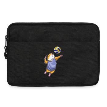 Meerschweinchen Volleyballspieler Volleyball - Laptoptasche 13" - Schwarz - Vorne