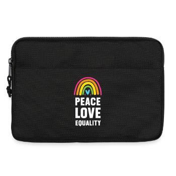 LGBT Pride Month - Peace. Love. Equality - Laptop bag 13" - black - Front