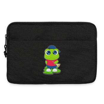 Frosch Musiker Trompete Musik - Laptoptasche 13" - Schwarz - Vorne
