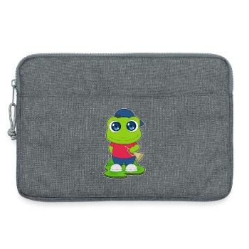 Frosch Musiker Trompete Musik - Laptoptasche 13" - Grau meliert - Vorne