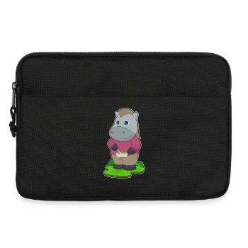 Horse Cooking Bowl Cooking - Laptop bag 13" - black - Front