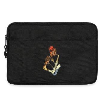 Saxophonist Drawing Vintage - Laptop bag 13" - black - Front