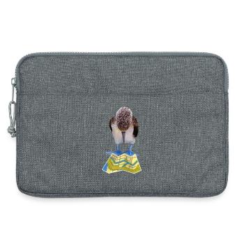Blue-footed boobies road map - Laptop bag 13" - heather grey - Front