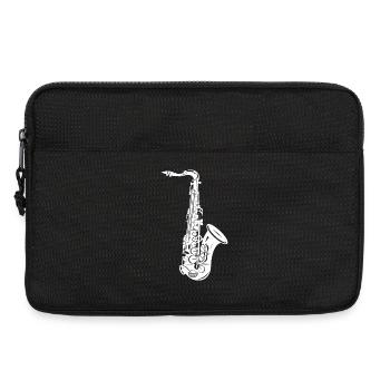 Saxophon Skizze - Laptoptasche 13" - Schwarz - Vorne
