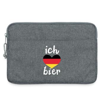 Deutschland Bierliebhaber - Laptoptasche 13" - Grau meliert - Vorne