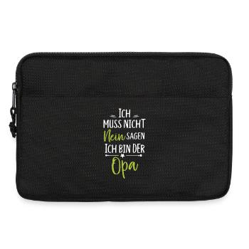 Ich bin der Opa ich muss nicht nein sagen - Laptoptasche 13" - Schwarz - Vorne