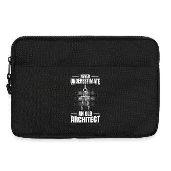 Never Underestimate An Old Architect - Laptop bag 13" - black - Front
