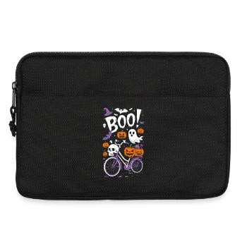 Spooky Halloween Bicycle Theme - Laptop bag 13" - black - Front