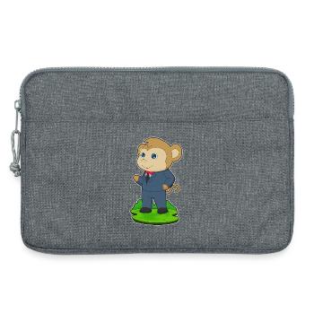 Monkey Groom Wedding Suit - Laptop bag 13" - heather grey - Front