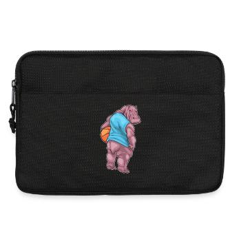 Hippopotame Basketteur Basketteur - Sacoche pour ordinateur portable 13 pouces - noir - Devant