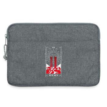 The Sun Tarot – Dark Occult Art - Laptop bag 13" - heather grey - Front