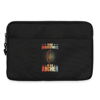 Never underestimate old archers - Laptop bag 13" - black - Front