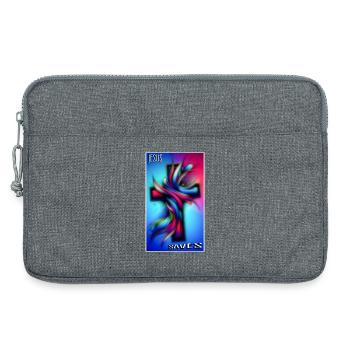 Jesus saves - Laptoptasche 13" - Grau meliert - Vorne