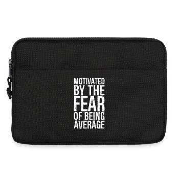 motivated by the fear of being average - Laptop bag 13" - black - Front